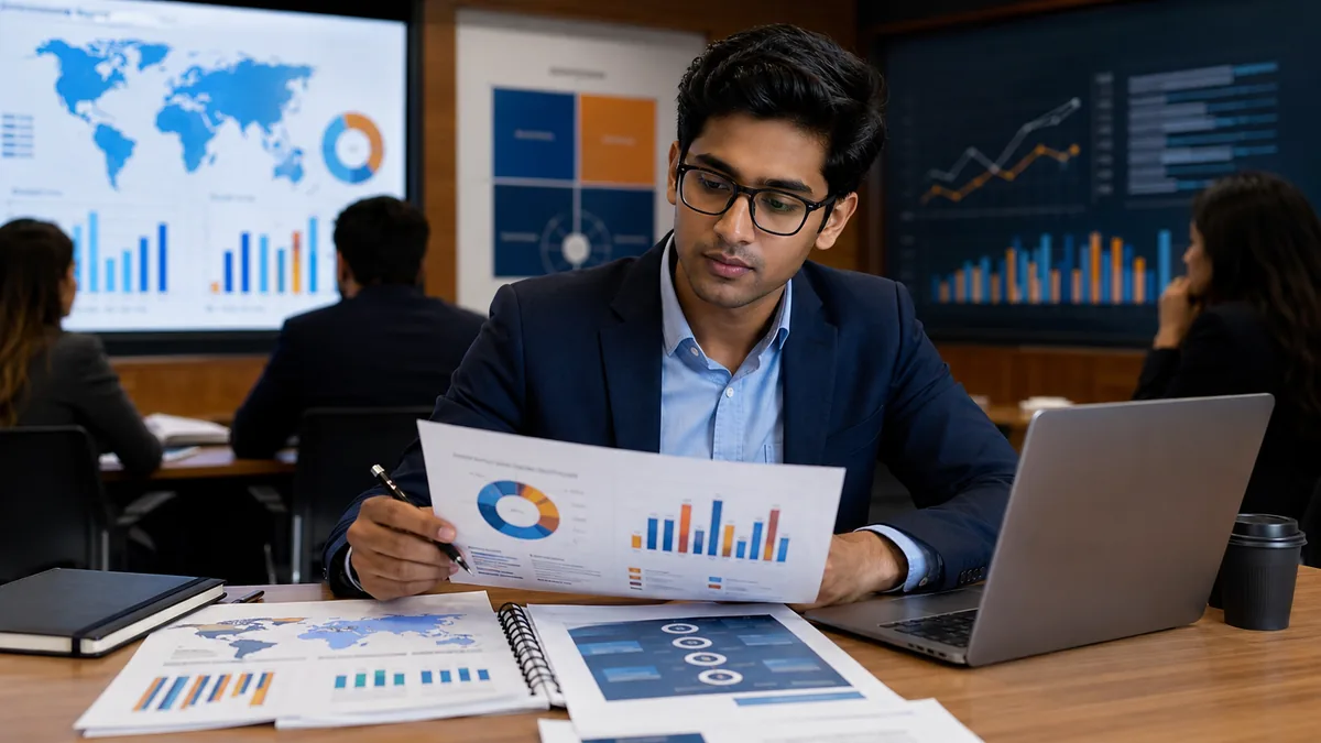 MBA student analysing a strategic business case